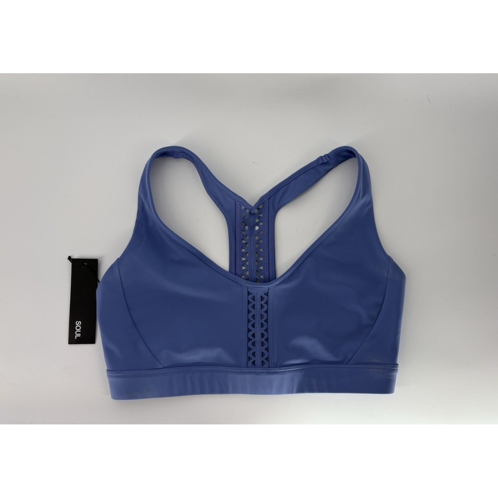 SoulCycle Women's Santa Monica Y-Back Sports Bra Medium Marine Blue NWT
